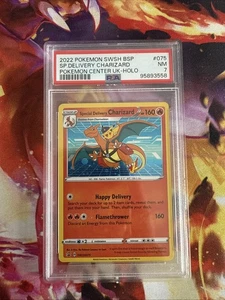 GALAXY SWIRL PSA 7 Special Delivery Charizard SWSH075 Pokemon Center UK Promo - Picture 1 of 3