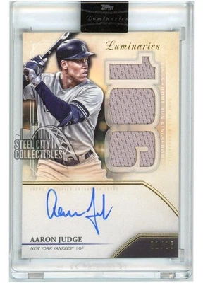 Aaron Judge 2020 Topps Luminaries Home Run Kings Game-Used Jersey Auto 1/15 - Image 1 of 2