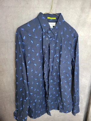 Mens button-down T-shirt Small Flamingo Adult John Bartlett - Image 1 of 4