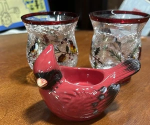 Cardinal Votive Candle Holders And Cardinal Tea light Holder - Picture 1 of 6