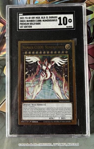 YuGiOh SGC Graded 10 Number C1000: Numerounius MGED-EN031 Premium Gold Rare - Foto 1 di 2
