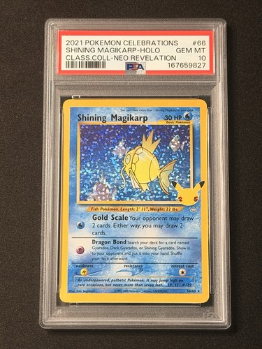 Pokémon Shining Magikarp Holo Card 66/64 Celebrations Classic ...