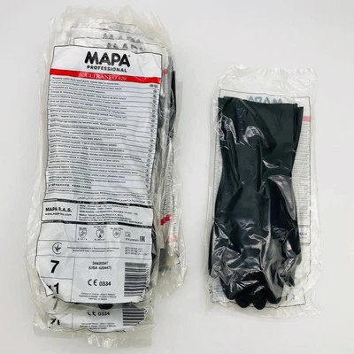 Guantes de Trabajo Mapa Technic NS-420 Talla Mediana Neopreno Caucho Natural 30 MIL 12 Pares Foto 1 de 4
