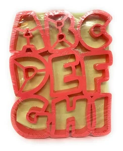 Vintage - 2 Sets  JELL-O Alphabet Jigglers Cutters Molds JELLO FUN ABC Shapes - Picture 1 of 2