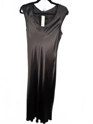 NWT Sample piece Tiana B. Black Satin Maxi Dress, No size tag, Small - Image 1 of 4