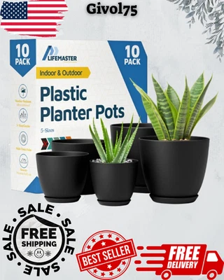 Nuevo Drenaje de Plantas Lifemaster Macetas Multi Agujeros Piezas Versátil Resistente 10 Macetas Foto 1 de 4