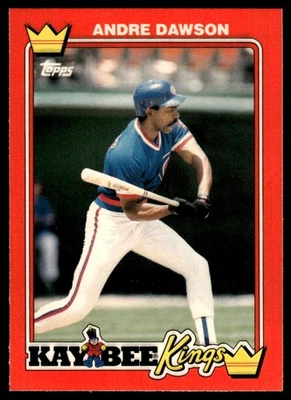1990 Topps Kay-Bee Kings of Baseball Andre Dawson Chicago Cubs #8 - Image 1 of 2