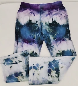 DKNY Women's 12 Dress Pants Procion Ice Tie Dyed Upcycled BOHO One of a Kind - Picture 1 of 21