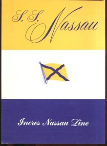 Incres Line S S Nassau Candlelight Dinner Menu 4/26 1959 - Picture 1 of 1