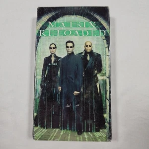 Matrix Reloaded VHS Movie Keanu Reeves Sci-Fi Neo Morpheus Trinity Agent Smith - Picture 1 of 14