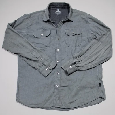 Camisa Kuhl Para Hombres Gris Mediana Abotonada Manga Larga Western Ropa de Trabajo 18F 7244 Foto 1 de 4