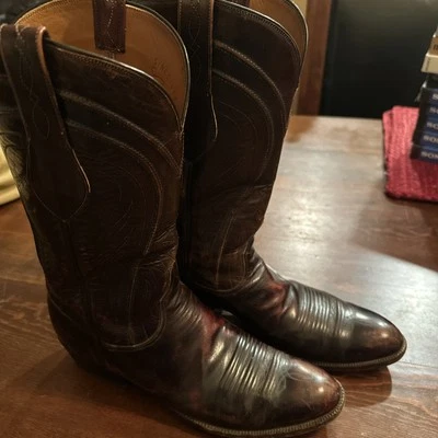 Vintage Lucchese Boots Mens 11 A Gavin Brown 6383 4L125 Western Cowboy - Image 1 of 4