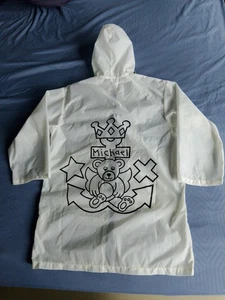 JC Jean Charles De Castelbajac Kids Sports Packaway Rain Jacket Vtg 90s Sz 130  - Picture 1 of 13