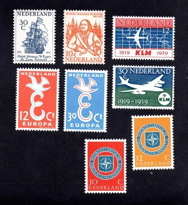 Netherlands 1957-59 group of stamps Mi#697-698+718-738 MH CV=12.2$ - Image 1 of 2