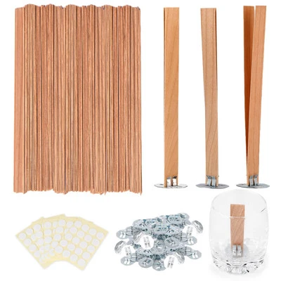 400pcs Smokeless Cherry Wood Candle Wicks-Long Lasting Flame-Easily Burn Can - Image 1 of 4
