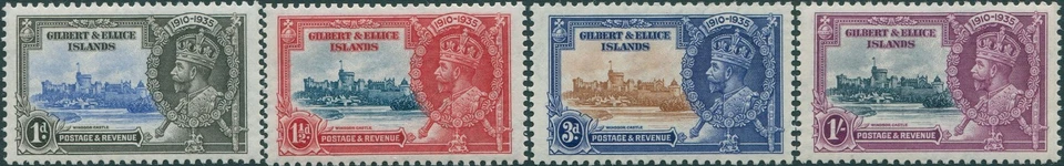 Gilbert & Ellice Islands 1935 SG36-39 Silver Jubilee KGV set MLH Foto 1 de 1