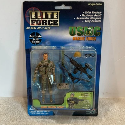 BBI 1:18 Blue Box Toys Elite Force USMC Marine Machine Gunner 2003 Action Figure - Image 1 of 3