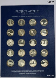PROJECT AOLLO 20 STERLING SILVER MEDALS- SILVER FLOWN APOLLO 13! #14623 - Picture 1 of 8