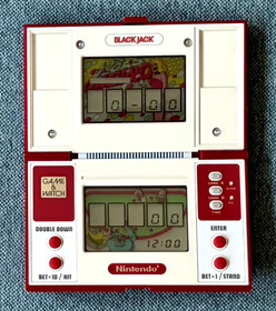 Vintage 1985 Nintendo Game & Watch Black Jack (BJ-60) &ndash; Multi Screen Handheld