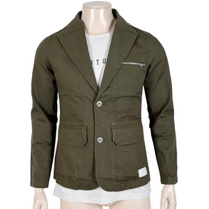 Adidas David Beckham Men Blazer Military Jacket Canvas Cargo Army Olive Green - Picture 1 of 7