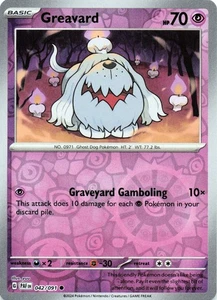Greavard 042/091 - HOLO - SV: Paldean Fates - NM - Picture 1 of 2