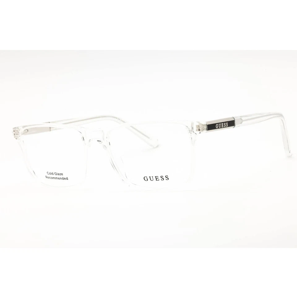 Guess GU1982 Men Eyeglasses Rectangle Black / Crystal 53mm 100 Authentic