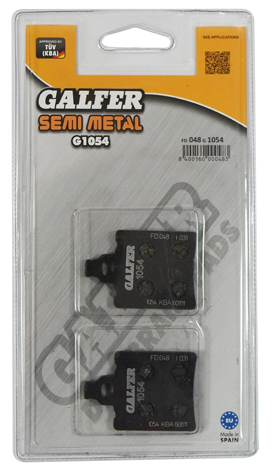 Pastillas de freno traseras Galfer para Aprilia RS 50 (5 pernos fijación delantera trasera) 1999-2005 Foto 1 de 1