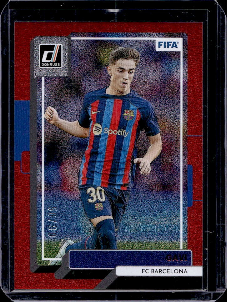 2022-23 Donruss Gavi Red Parallel #50/99 FC Barcelona