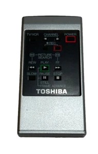 Telecomando TV/VCR vintage TOSHIBA argento e nero testato funzionante - Foto 1 di 3