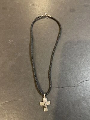 Barry Kieselstein-Cord Sterling Silver World Peace Cross Pendant Necklace - Image 1 of 4