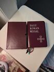 Daily Roman Missal Burgundy Bonded Leather Slip Cover 6 Ribbons Illustrated 1998 Only $28.00 on eBay