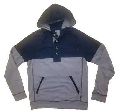 Howe Unisex Jacket Medium 1/4 Button Hooded Creative Workforce Gray Black 62454 - Image 1 of 4