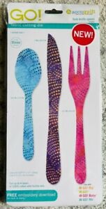 ACCUQUILT GO FABRIC CUTTING DIE FORK KNIFE SPOON BRAND NEW NEVER OPENED