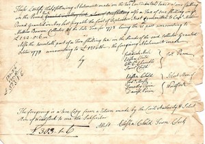 Revolutionary War Woodstock Connecticut 1778 Document Signed By Town Officials