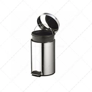 Cubo basura Acero Inoxidable con pedal papelera de baño 22x30cm 7 litros - Imagen 1 de 3