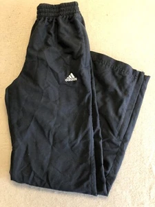 Adidas Sweatpants Kids Boy's Size Medium Navy Blue Zip Ankle Elastic Track Pants - Picture 1 of 5