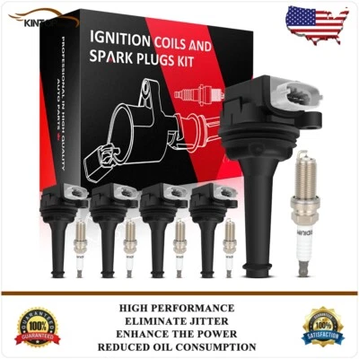 5 Ignition Coil & Spark Plug Kits For Volvo S40 S60 V70 2.5L l5 2006 2007 2008 - Image 1 of 4