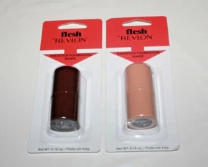 Revlon Flesh Thickstick Foundation #12 Macaroon + #38 Hot Cocoa Lot Of 2 In Box - Picture 1 of 2