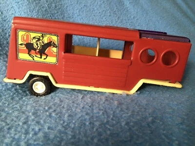 Remolque vintage para caballos rojo y tostado Buddy L fundido a presión Japón Foto 1 de 4