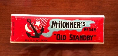 Armónica M. Hohner's Vintage "Old Standby" No. 34B en caja original Foto 1 de 4