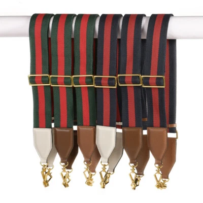 Nuevo Bandolera Correa para el Hombro Verde Rojo Web Cartera Correa para GG Horsebit 1955 Bolso Foto 1 de 4