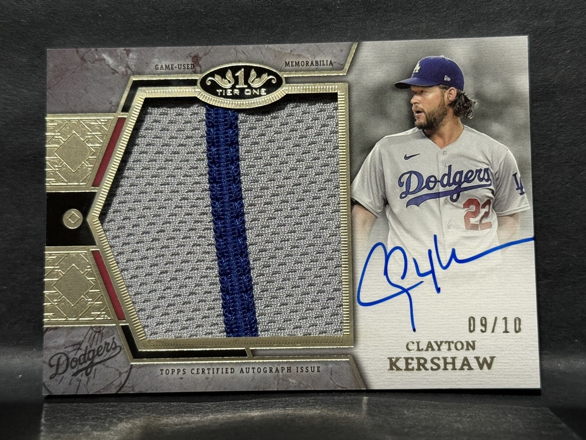 Topps Clayton Kershaw Autographed Baseball Sports Trading Cards 