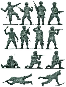 Airfix WWII U.S. Paratroops x 14 figures - 54mm - 1990s mint - Picture 1 of 1