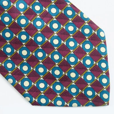 Gravata masculina xadrez xadrez xadrez geométrica vermelha branca azul Stafford 60x3,5 colorida - Imagem 1 de 4