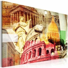 QUADRO MODERNO ROMA CAPITALE MONUMENTI 200X125 CM
