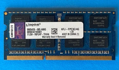 KINGSTON 4GB DDR3-1600 PC3-12800 1.5V CL11 SODIMM RAM KFJ-FPC3C/4G for Fujitsu - Image 1 of 2