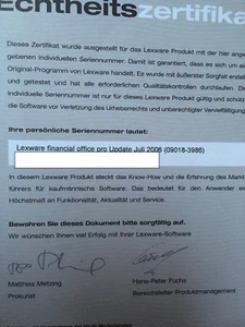 Lexware financial office pro 2006 deutsch Update Serien Nr. Zert, s Bild Top - Bild 1 von 1