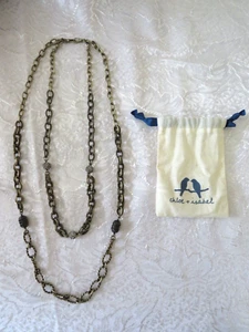 CHLOE & ISABEL TRESORS TWO-STRAND NECKLACE SET PAVE WHITE & BLACK CRYSTALS - Picture 1 of 9
