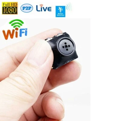 DIY WiFi drahtlose Kleidung Hemd Knopf eingebaute Batterie IP Mini Schraube HD Kamera - Bild 1 von 4