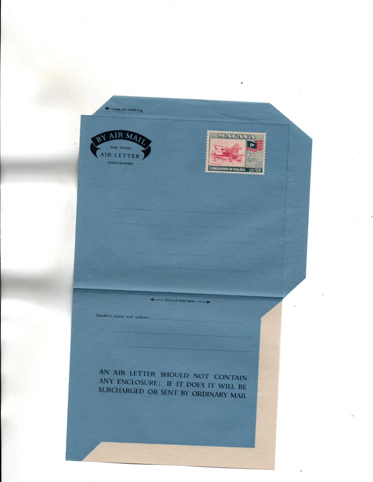 Aerograma Malaya H&G#FG5-sin usar Foto 1 de 1